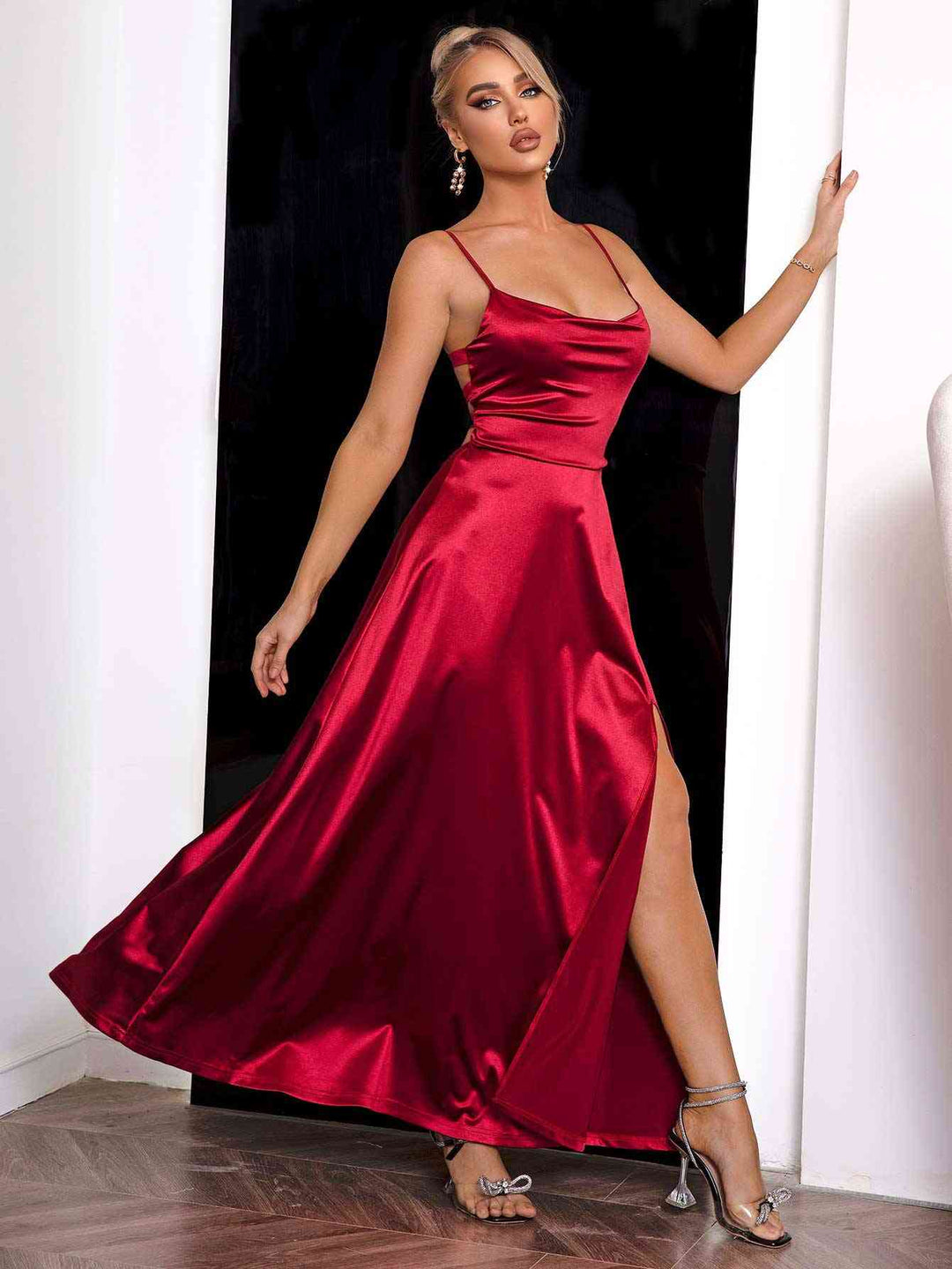 Alessia | Lustrous Satin Gown in first_variant_option1 | Elegant Women&
