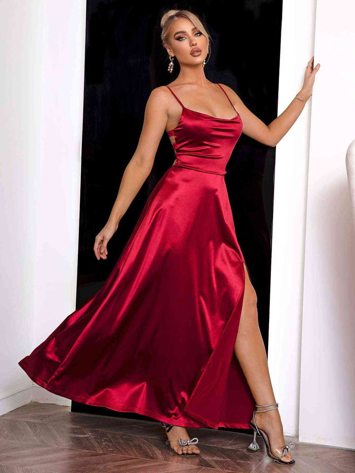 Alessia | Lustrous Satin Gown in first_variant_option1 | Elegant Women&