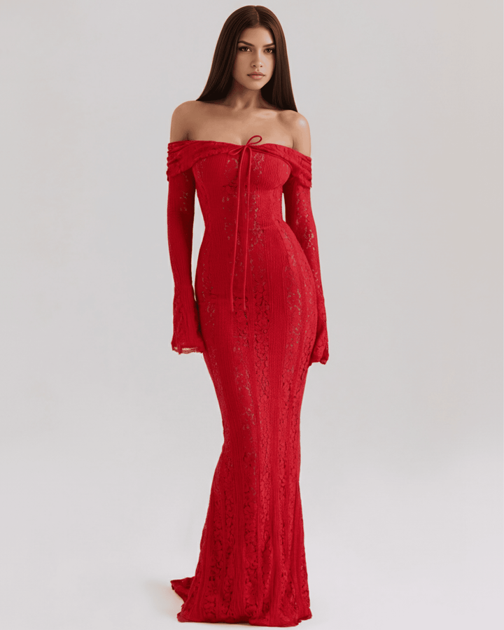 Alexandra | Off - Shoulder Maxi Dress in first_variant_option1 | Elegant Women&