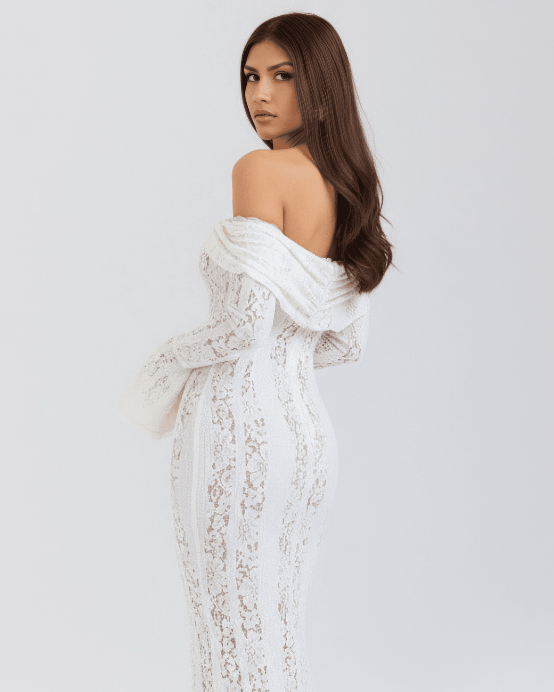 Alexandra | Off - Shoulder Maxi Dress in first_variant_option1 | Elegant Women&