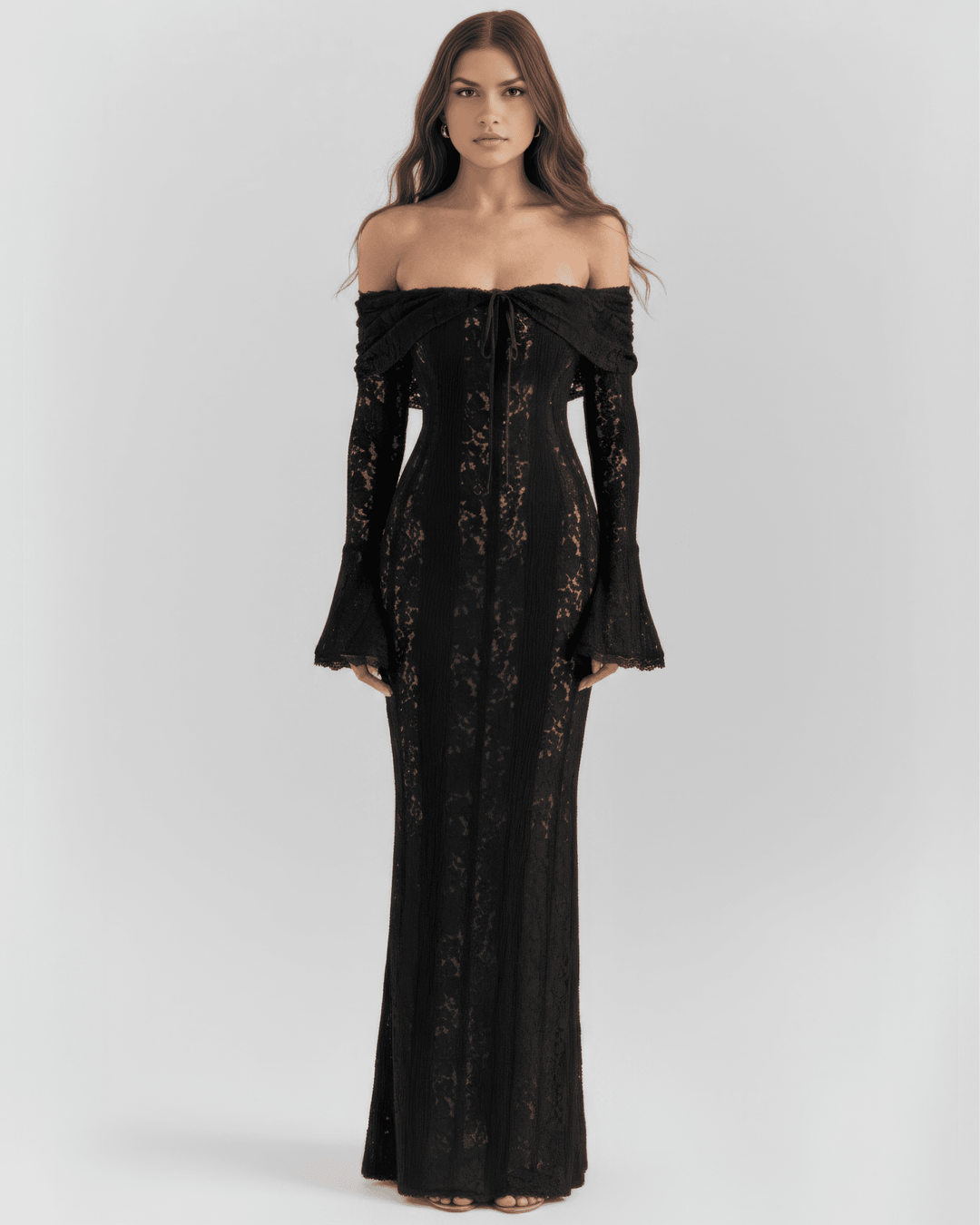Alexandra | Off - Shoulder Maxi Dress in first_variant_option1 | Elegant Women&