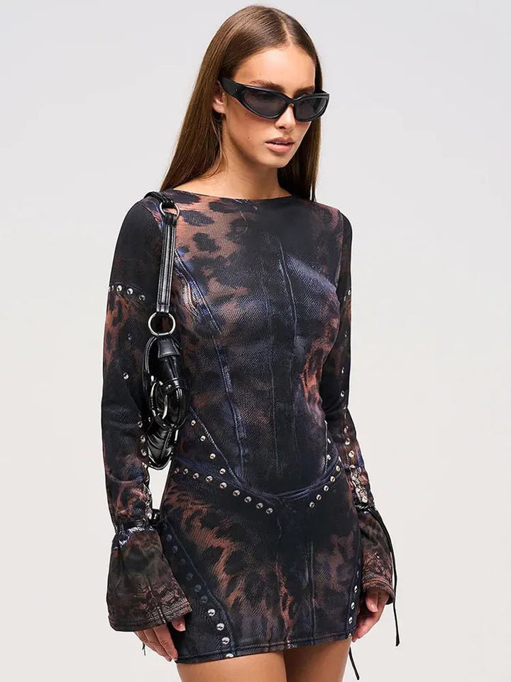 Alianna | Edgy Mini Dress in first_variant_option1 | Elegant Women&