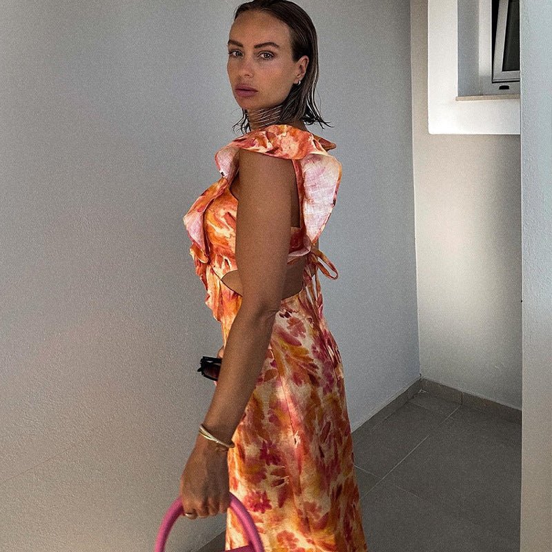 Amabel | Vibrant Ruffled Sundress in first_variant_option1 | Elegant Women&
