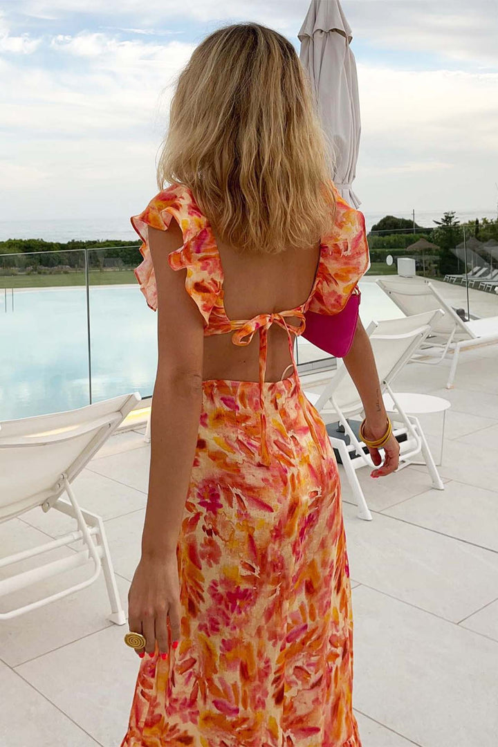 Amabel | Vibrant Ruffled Sundress in first_variant_option1 | Elegant Women&