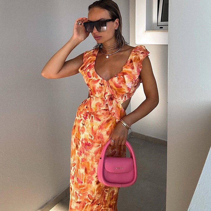Amabel | Vibrant Ruffled Sundress in first_variant_option1 | Elegant Women&