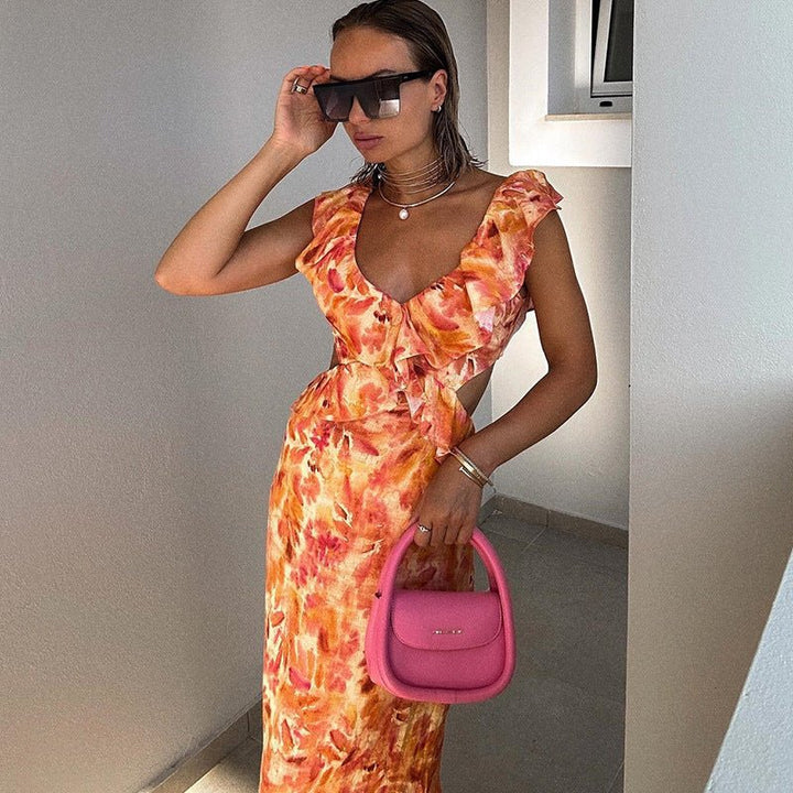 Amabel | Vibrant Ruffled Sundress in first_variant_option1 | Elegant Women&