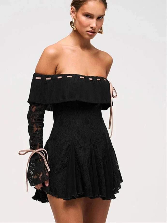 Amber | Detailed Bow Dress in first_variant_option1 | Elegant Women&