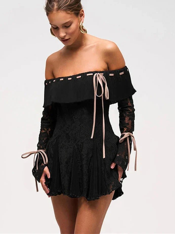 Amber | Detailed Bow Dress in first_variant_option1 | Elegant Women&