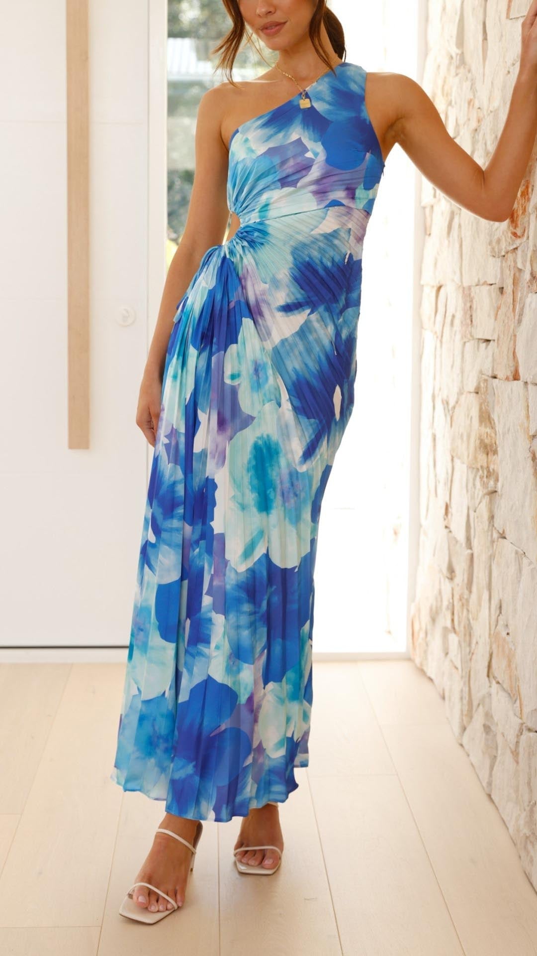 Amyra | Asymmetrical Maxi Dress in first_variant_option1 | Elegant Women&