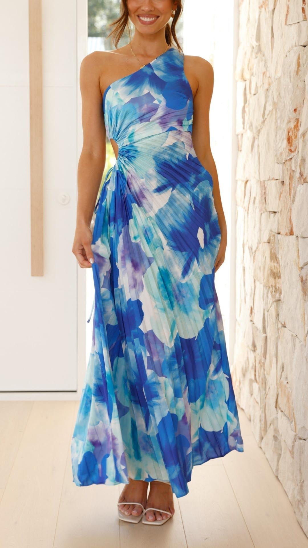 Amyra | Asymmetrical Maxi Dress in first_variant_option1 | Elegant Women&