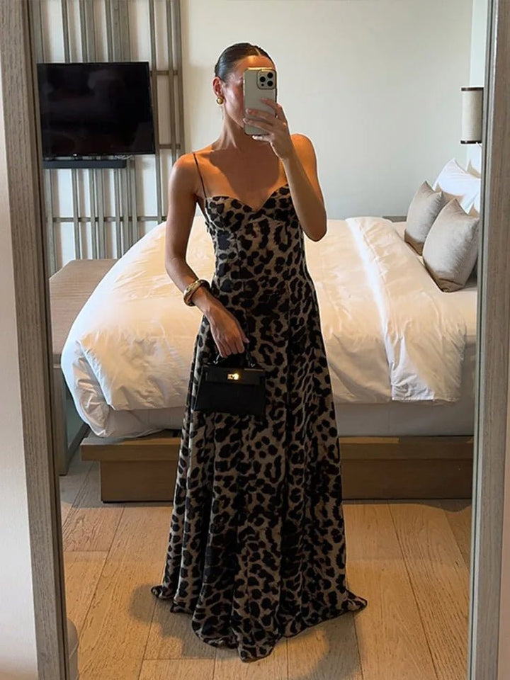 Antonella | Leopard Maxi Dress in first_variant_option1 | Elegant Women&