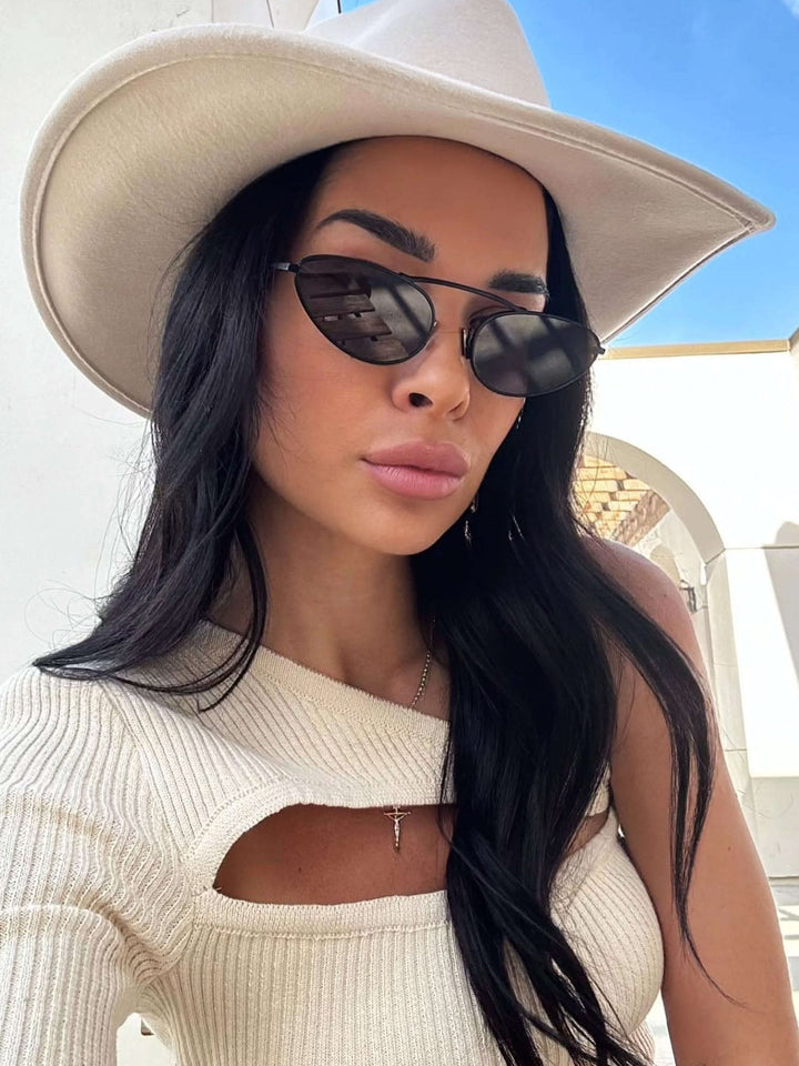 Ardith | Sleek Cat - Eye Sunglasses in first_variant_option1 | Elegant Women&