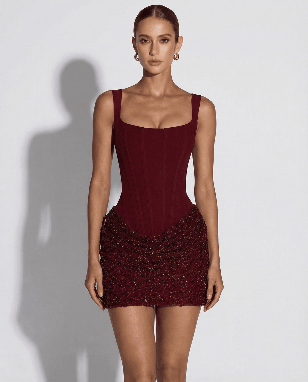 Aria | Sparkle Hourglass Mini Dress in first_variant_option1 | Elegant Women&