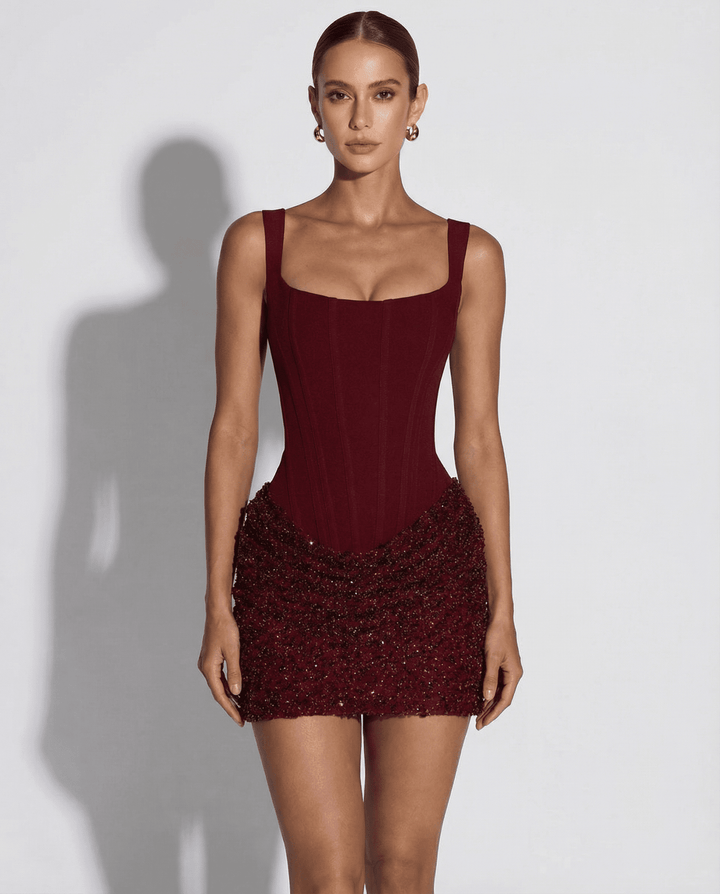 Aria | Sparkle Hourglass Mini Dress in first_variant_option1 | Elegant Women&