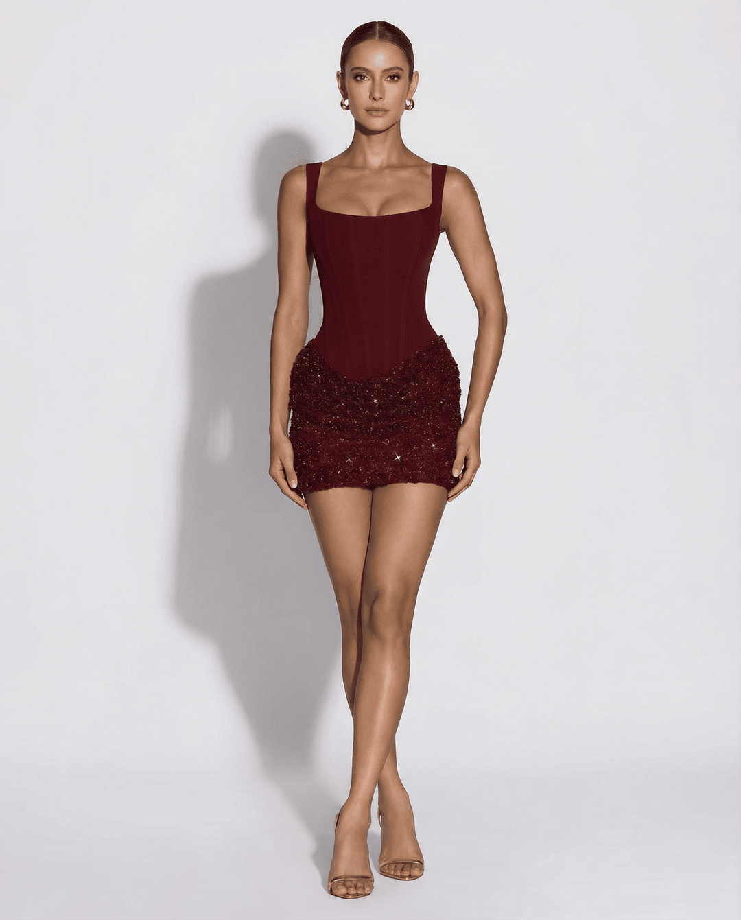 Aria | Sparkle Hourglass Mini Dress in first_variant_option1 | Elegant Women&