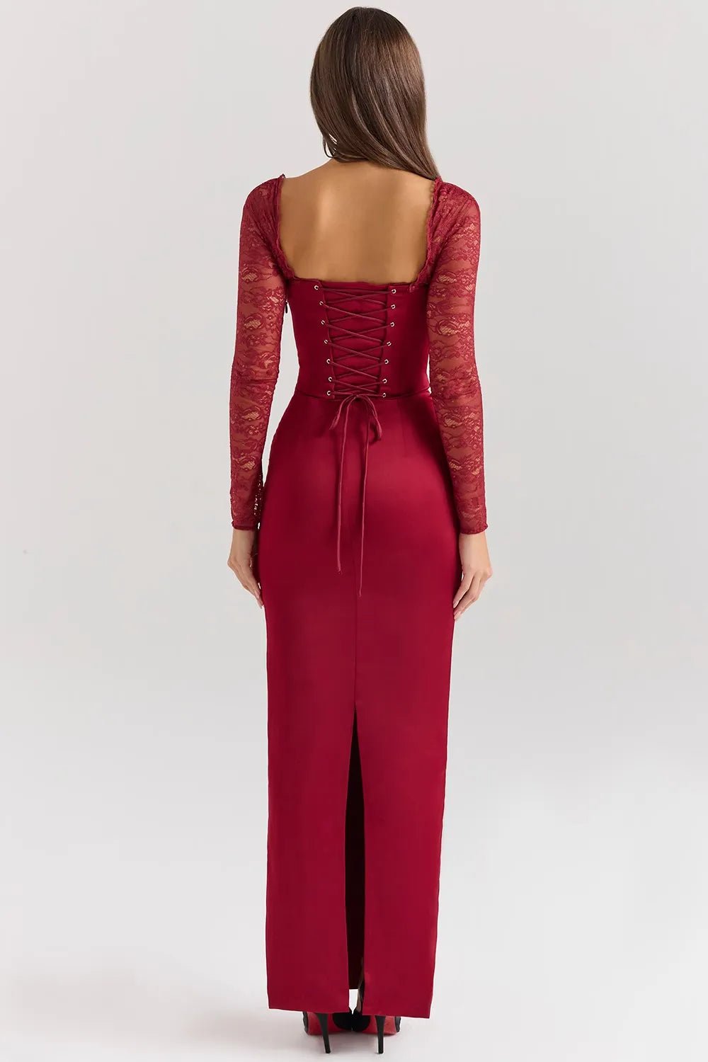 Aspen | Satin Lace Dress in first_variant_option1 | Elegant Women&