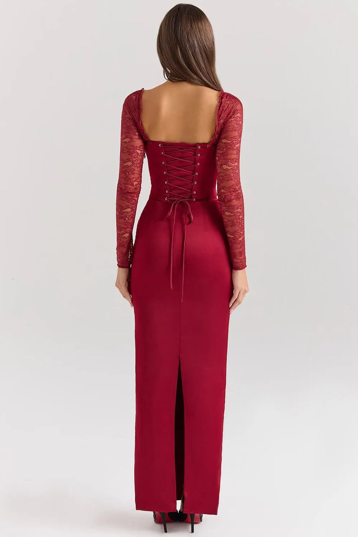 Aspen | Satin Lace Dress in first_variant_option1 | Elegant Women&