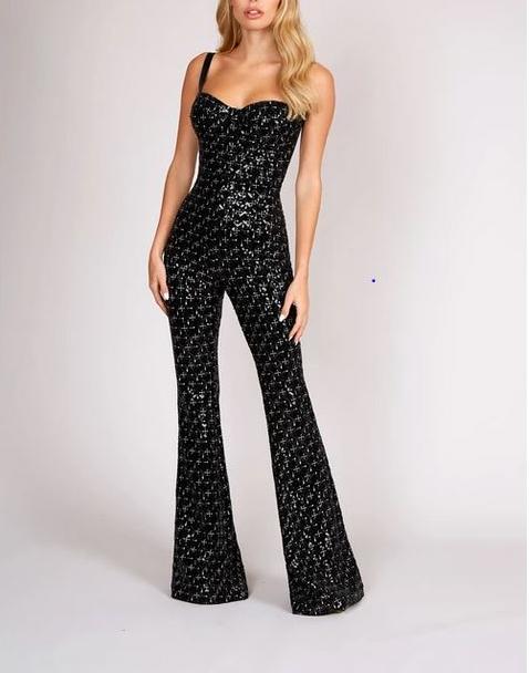 Avah | Glamorous Sequin Jumpsuit in first_variant_option1 | Elegant Women&