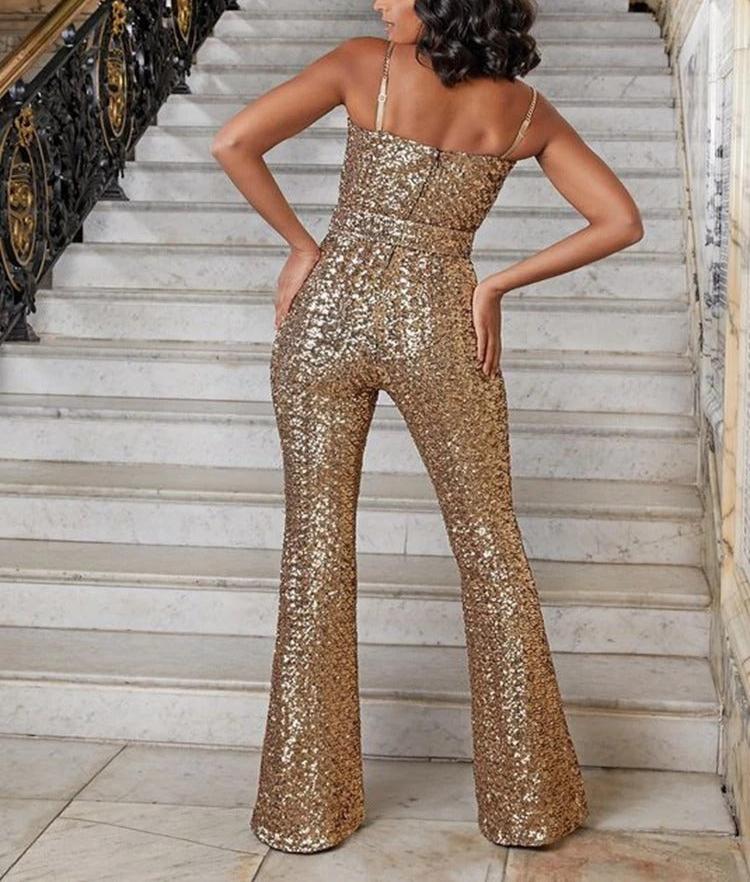 Avah | Glamorous Sequin Jumpsuit in first_variant_option1 | Elegant Women&