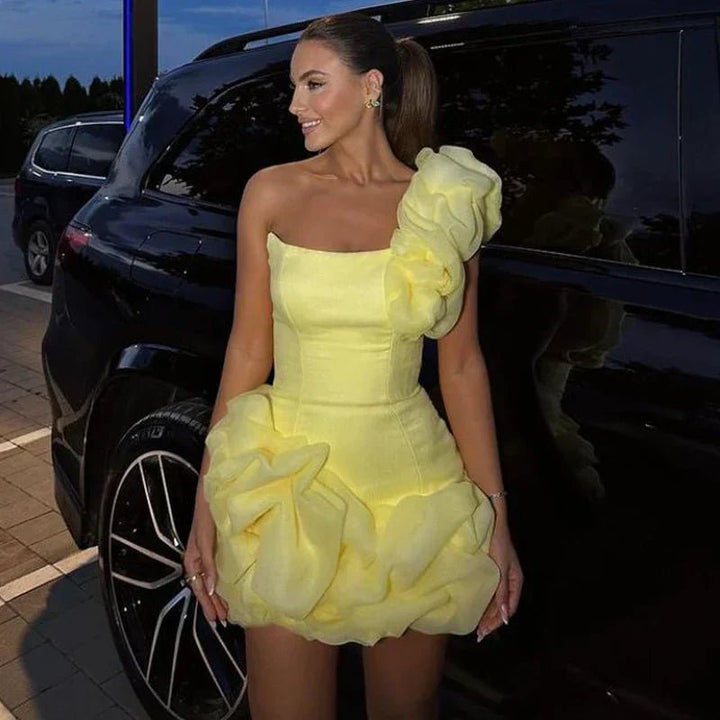 Averi | Playful Yellow Dress in first_variant_option1 | Elegant Women&