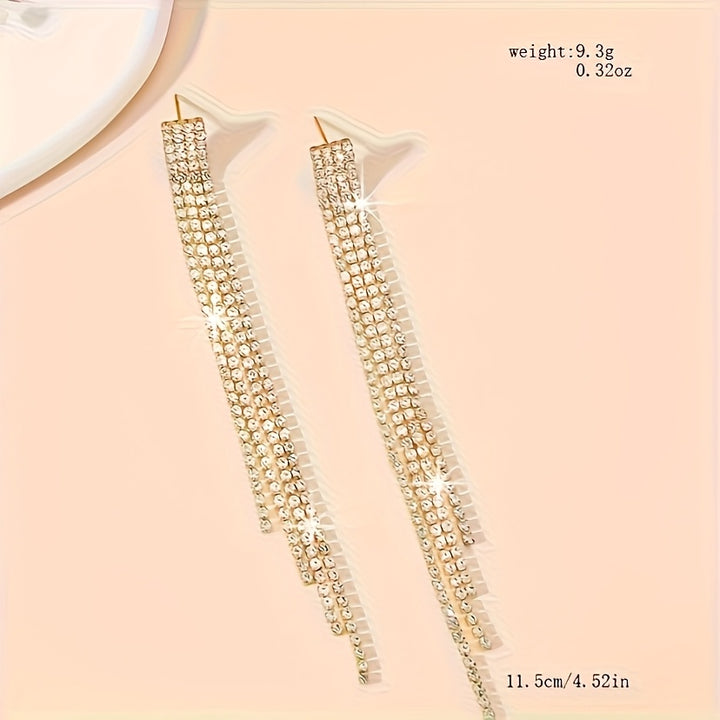 Aureline | Rhinestone Fringe Earrings