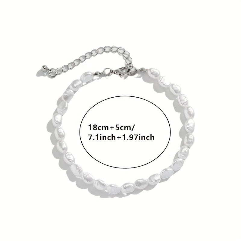 Juno | Baroque Irregular Faux Pearl Beaded Trend Bracelet
