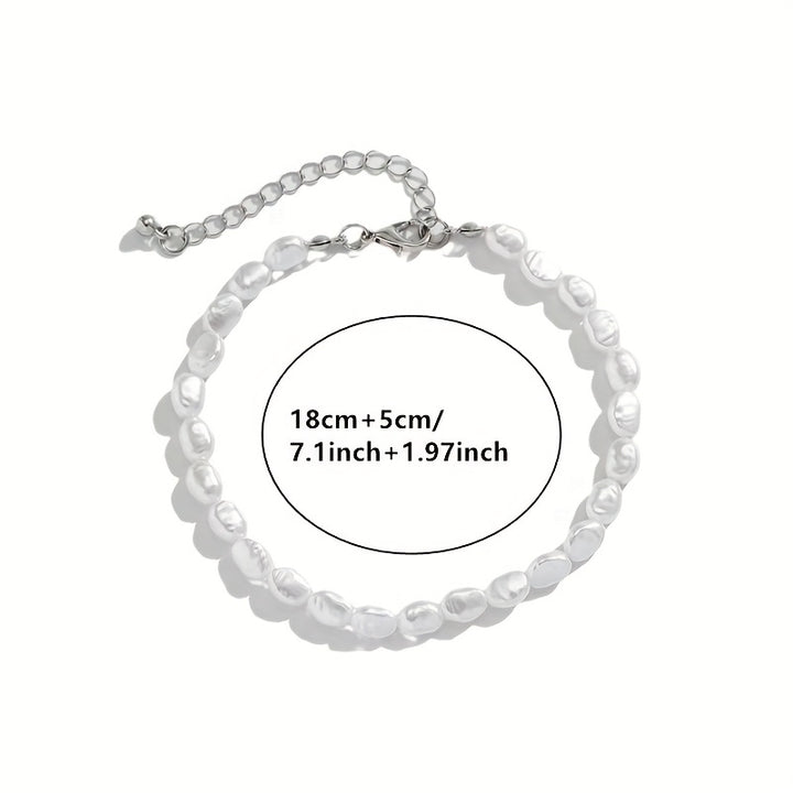 Juno | Baroque Irregular Faux Pearl Beaded Trend Bracelet