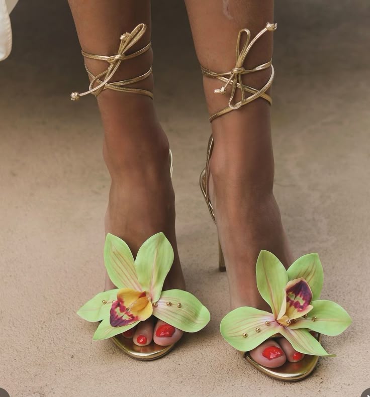 Lilibet | Strappy Flower Heels