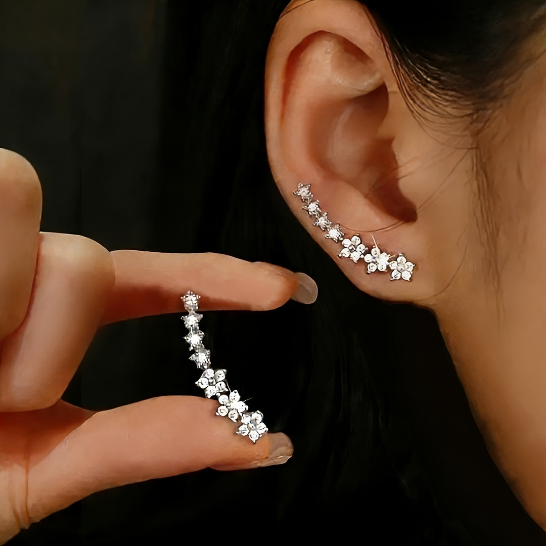 Azalea | Flower Ear Climber Earrings
