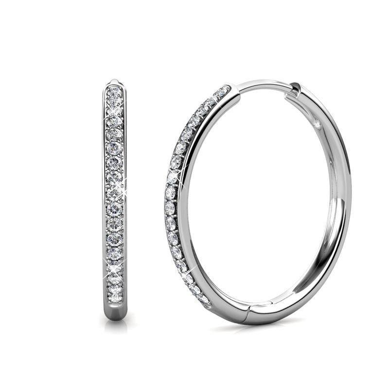 Quivina | Sparkling Pave Hoop Earrings