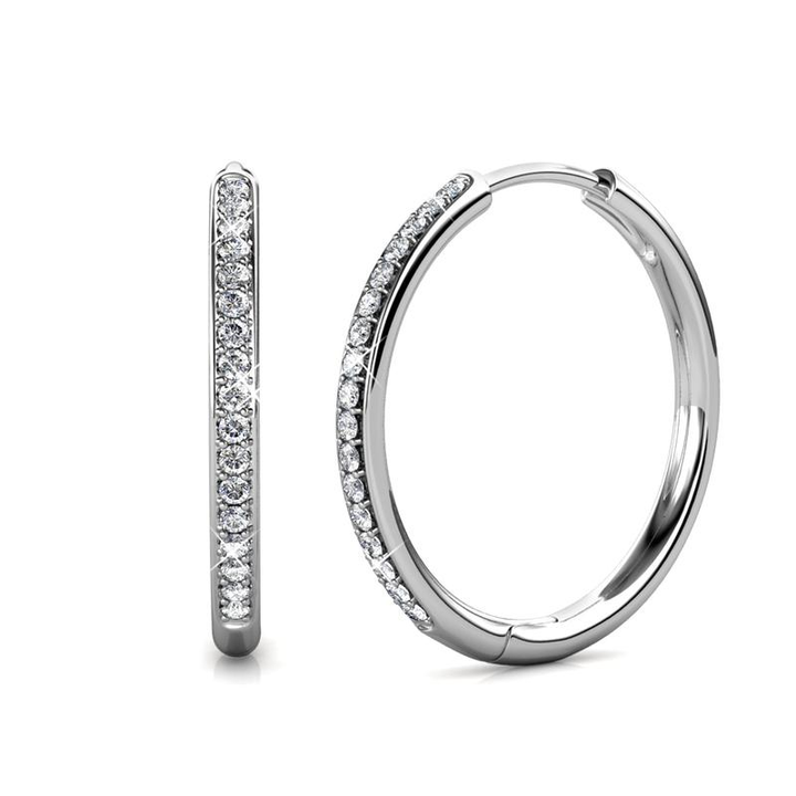 Quivina | Sparkling Pave Hoop Earrings