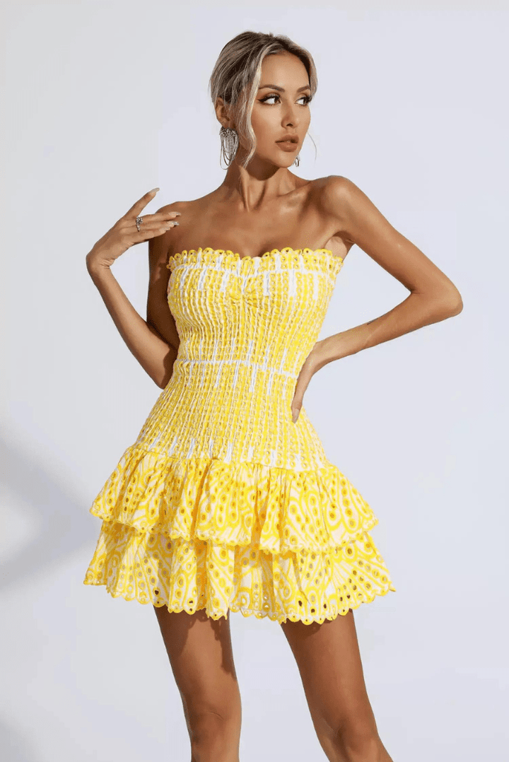 Briony | Ruffle Mini Dress in first_variant_option1 | Elegant Women&