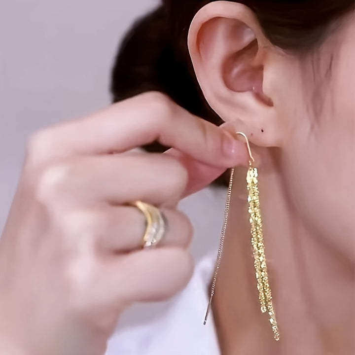 Clarissa | Rhinestone Threader Earrings