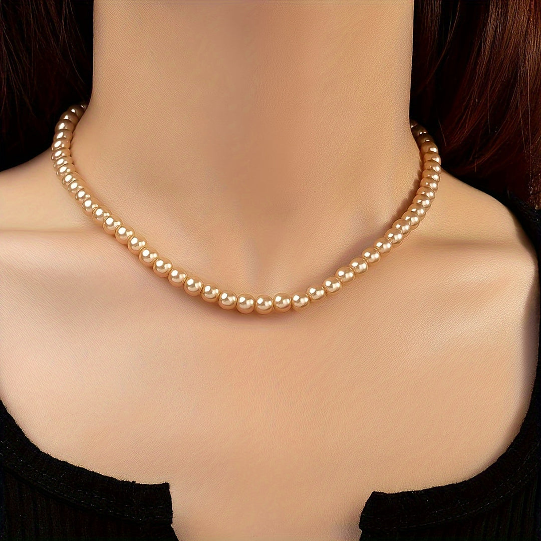 Margot | Classic Faux Pearl Choker Necklace