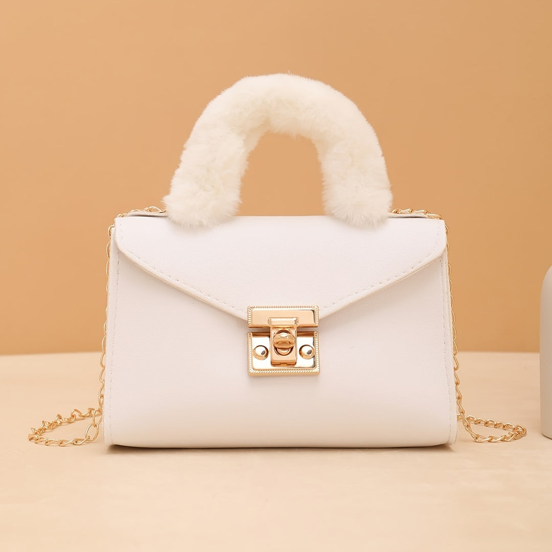 Freya | Faux Fur Handle Chain Crossbody