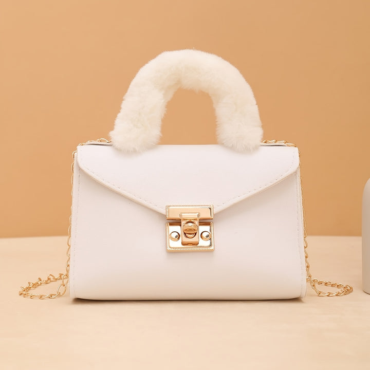 Freya | Faux Fur Handle Chain Crossbody