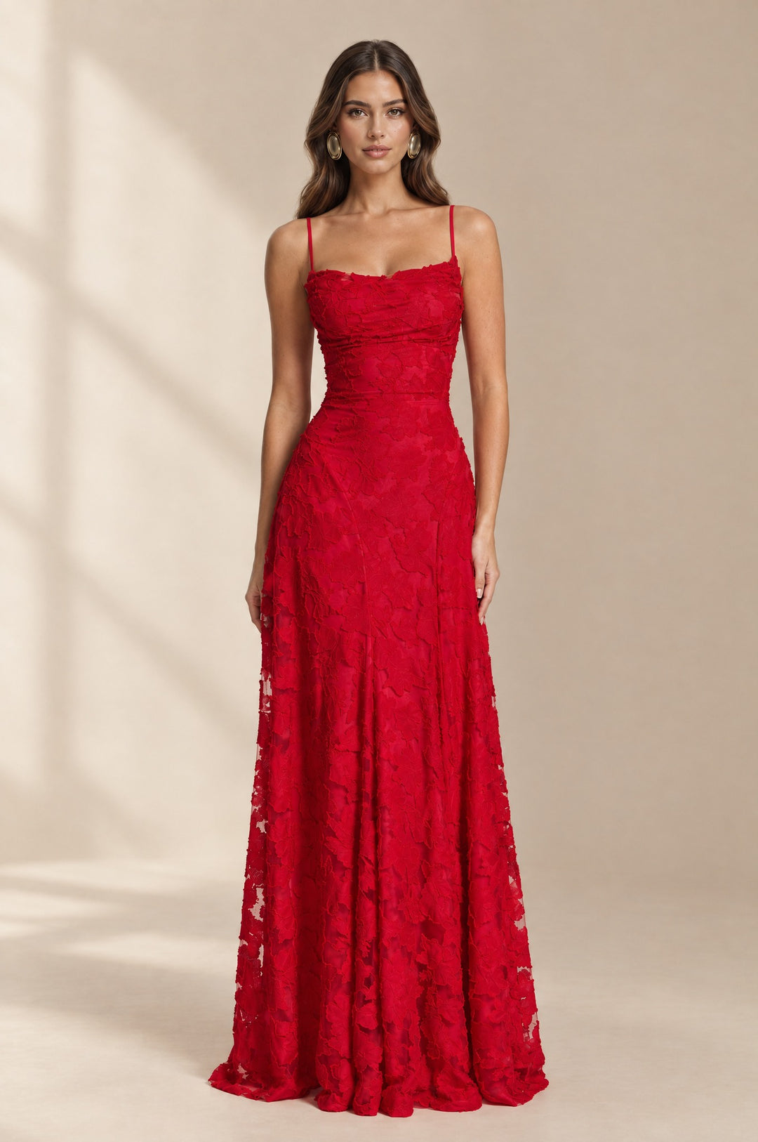 Calla Floral Maxi Dress in Red - Maeve The Label