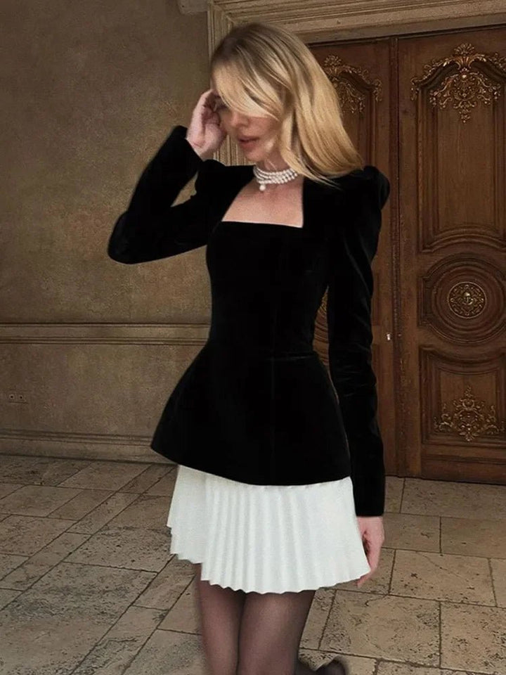 Celia | Classic Contrast Dress in first_variant_option1 | Elegant Women&
