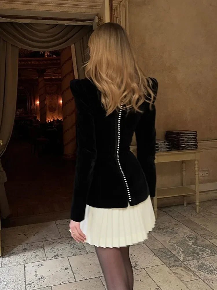 Celia | Classic Contrast Dress in first_variant_option1 | Elegant Women&