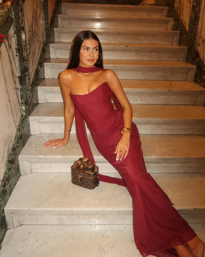 Cerynthia | Strapless Maxi Evening Dress in first_variant_option1 | Elegant Women&