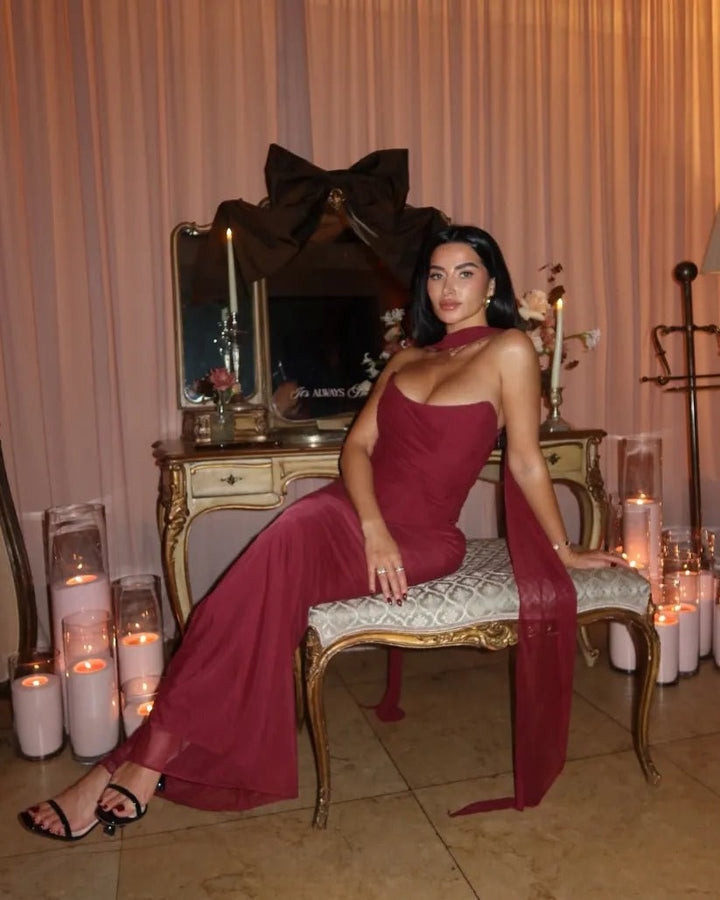 Cerynthia | Strapless Maxi Evening Dress in first_variant_option1 | Elegant Women&