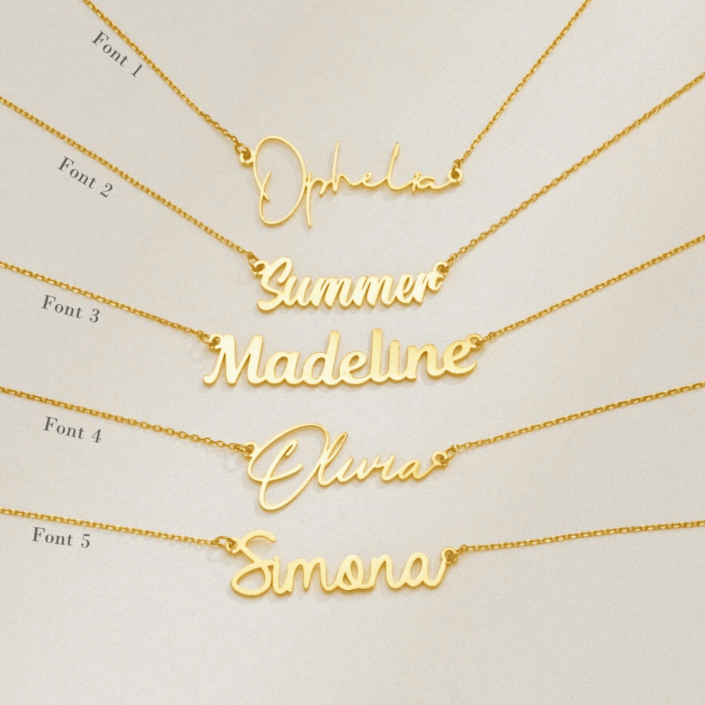 Clarabella Name Necklace in first_variant_option1 | Elegant Women&