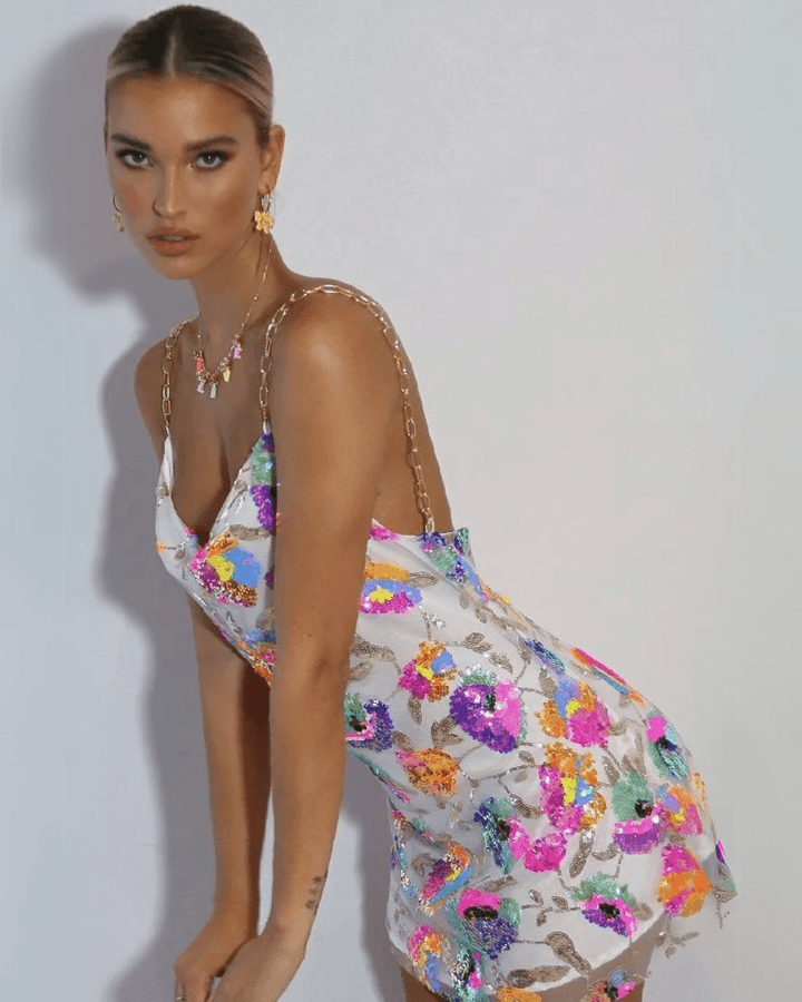 Clarimond | Neon Flora Dress in first_variant_option1 | Elegant Women&