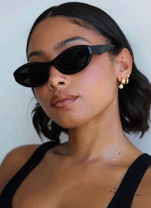 Clarinda | Edgy Ribbed Sunglasses in first_variant_option1 | Elegant Women's Dress - Maeve The Label
