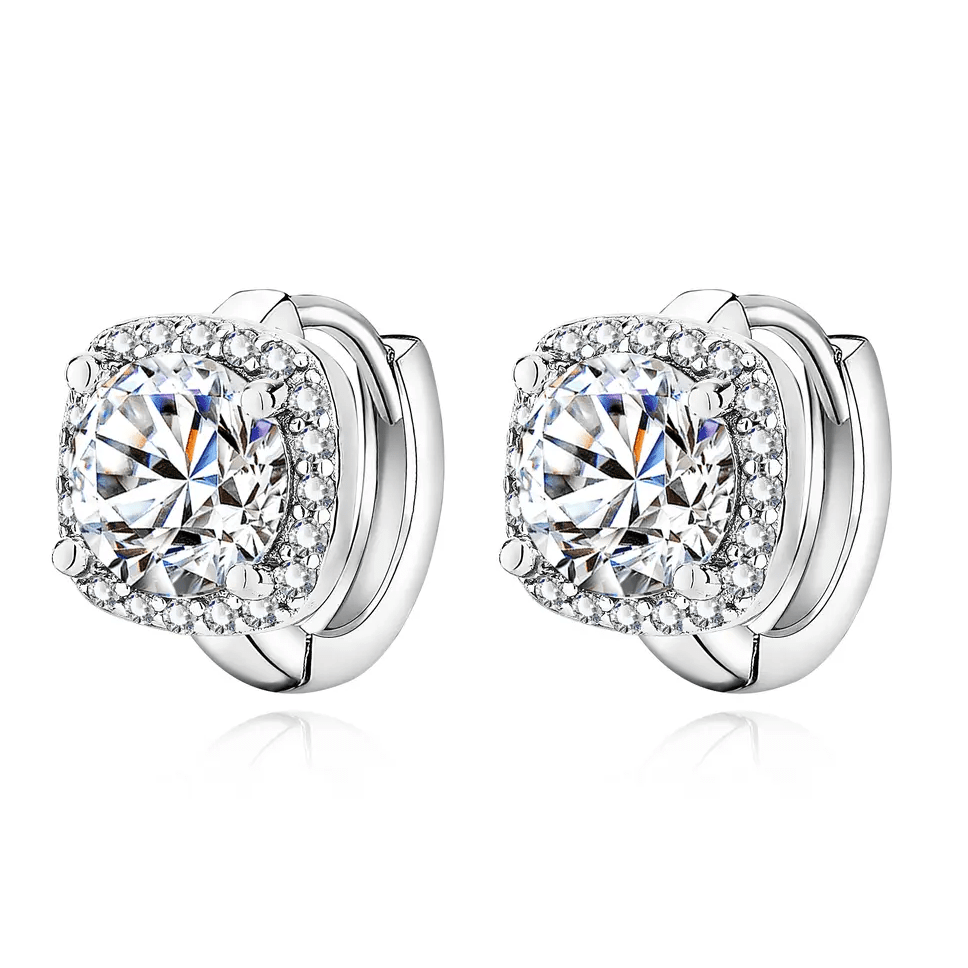 Clematis | Dazzling Halo Studs in first_variant_option1 | Elegant Women&