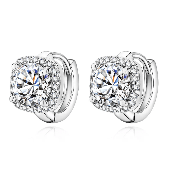 Clematis | Dazzling Halo Studs in first_variant_option1 | Elegant Women&