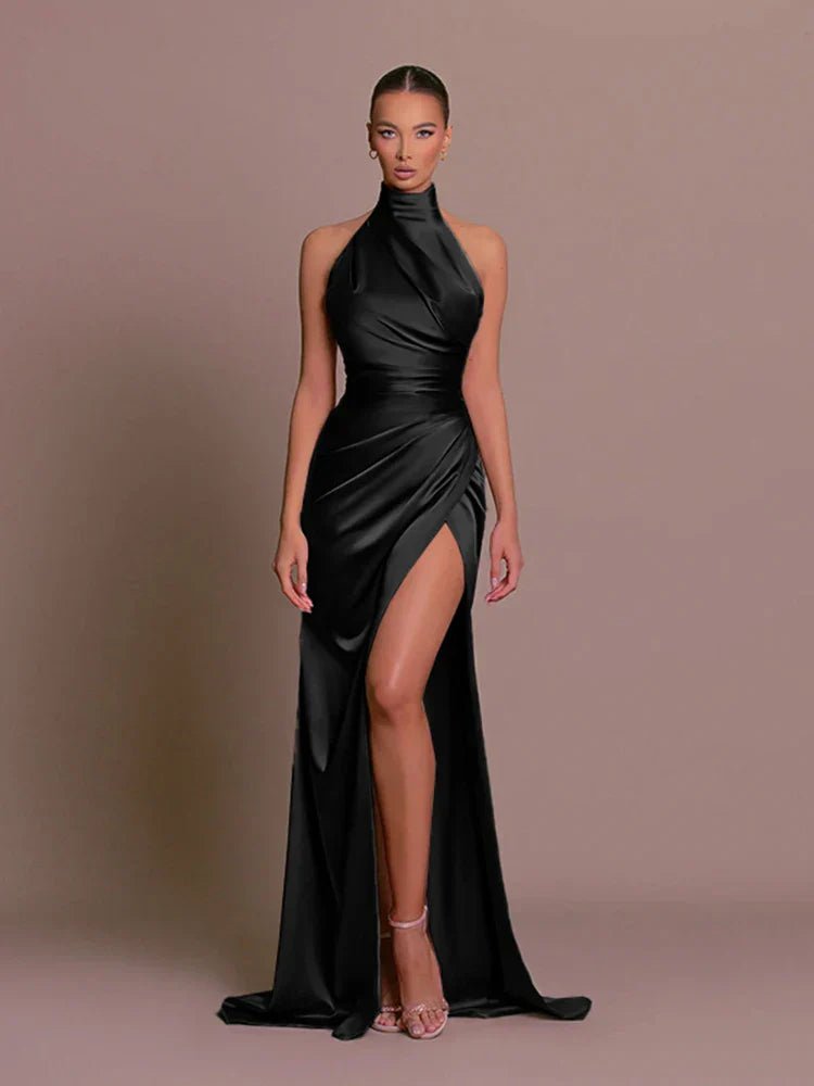 Cleo | Sleek Slit Gown in first_variant_option1 | Elegant Women&