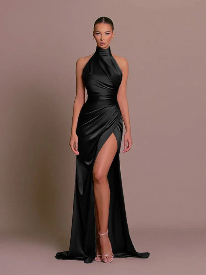 Cleo | Sleek Slit Gown in first_variant_option1 | Elegant Women&
