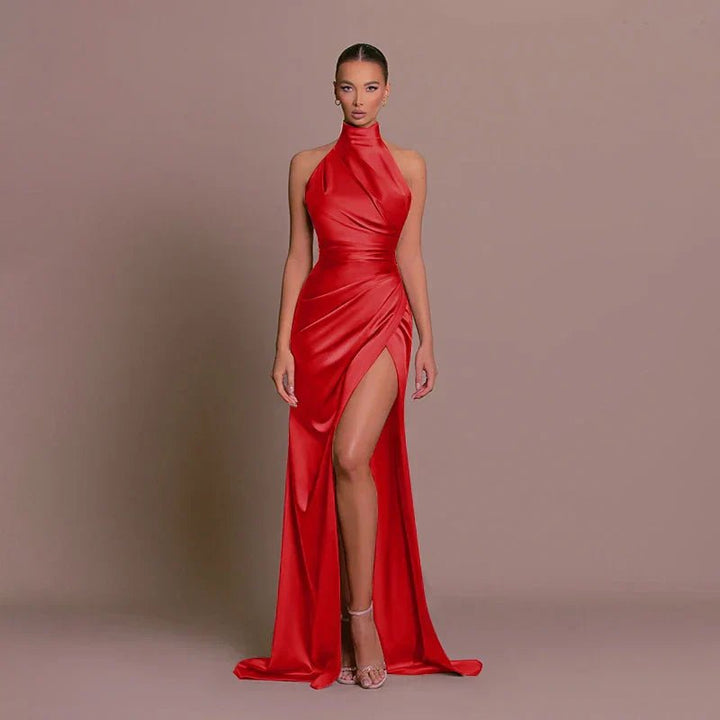 Cleo | Sleek Slit Gown in first_variant_option1 | Elegant Women&