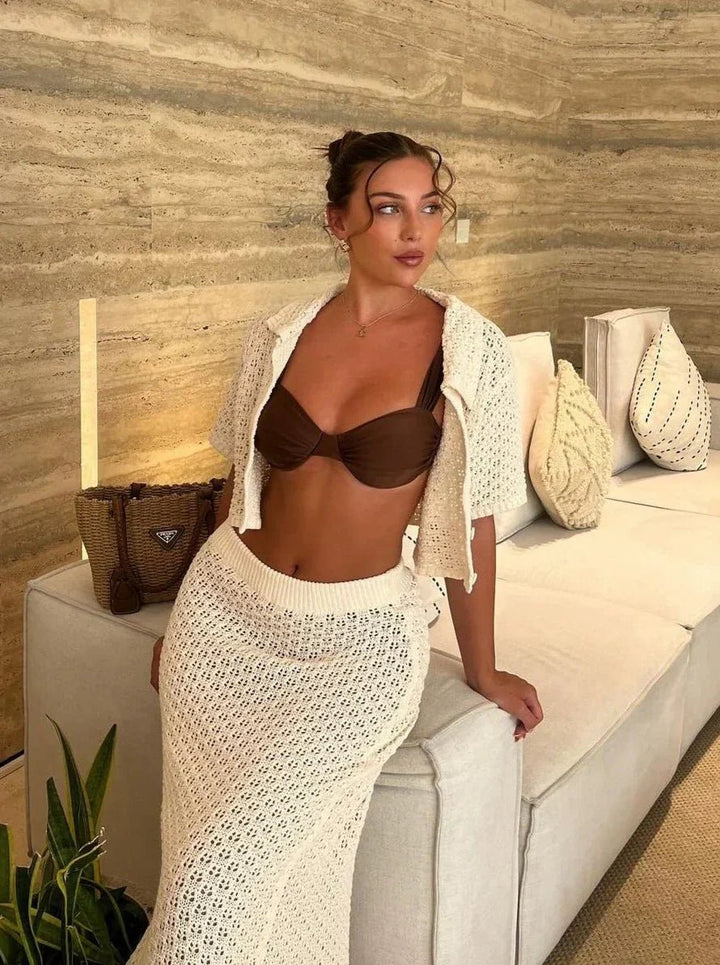 Cosima | Chic Crochet Co - ord in first_variant_option1 | Elegant Women&